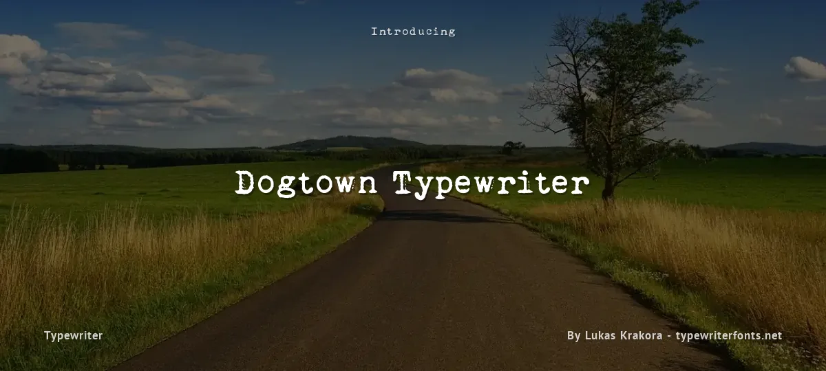 Dogtown Typewriter font preview