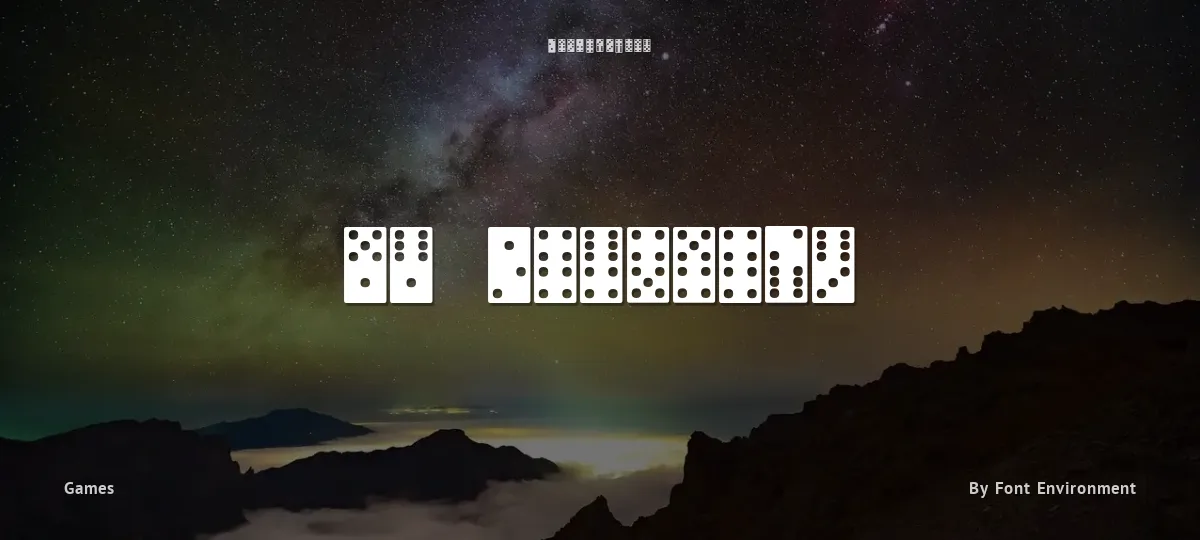 FE Dominoes font preview