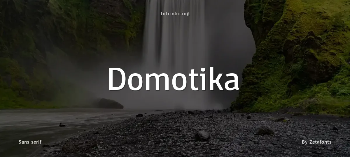 Domotika font preview