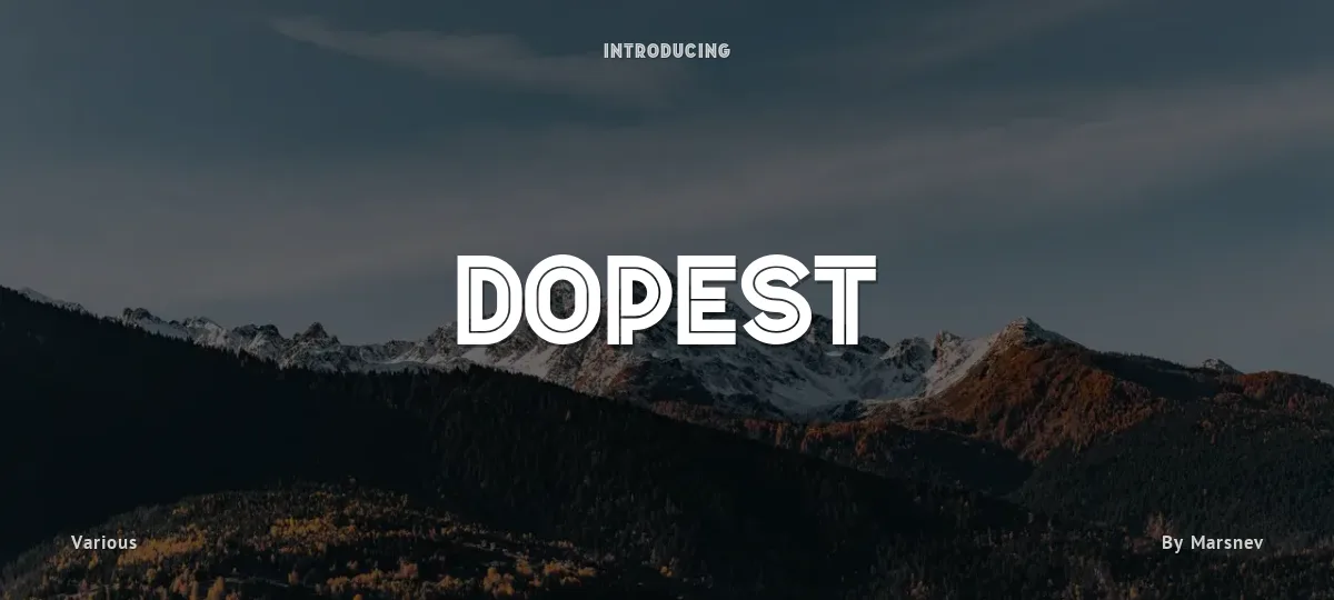Dopest font preview