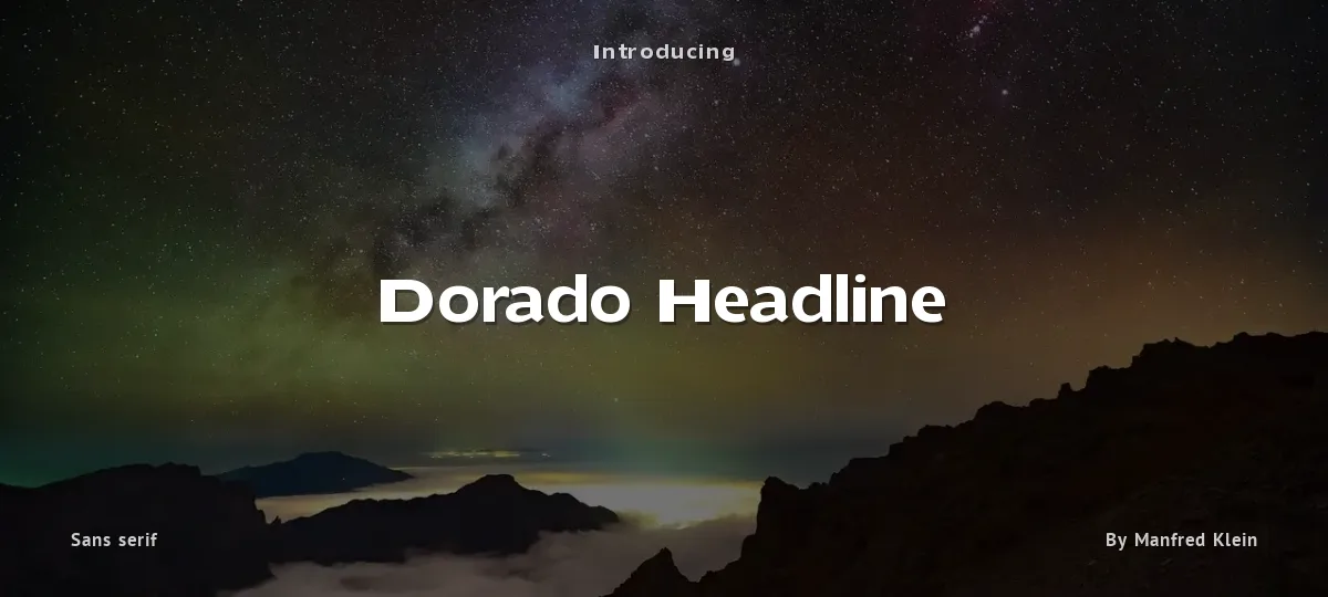 Dorado Headline font preview