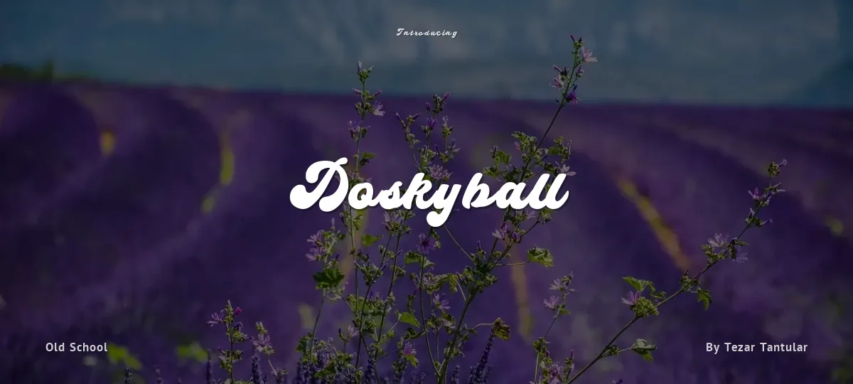 Doskyball font preview