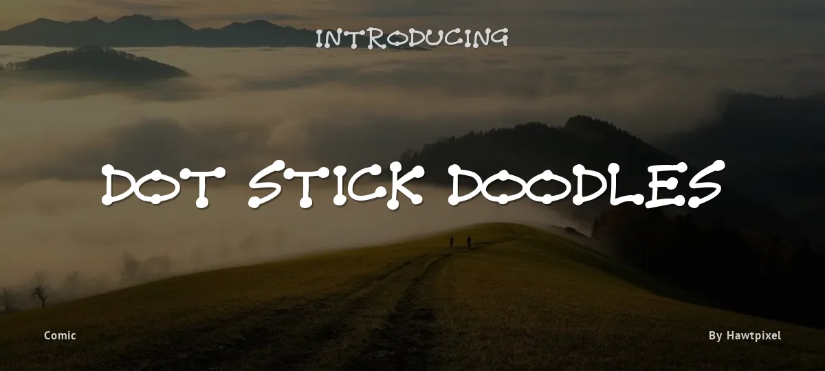 Dot Stick Doodles font preview