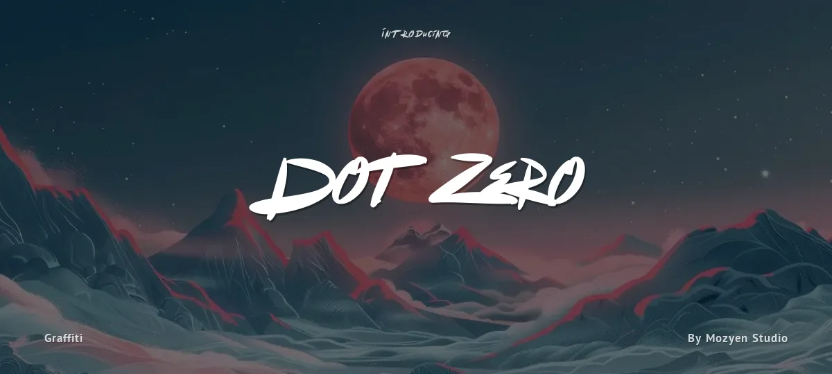 Dot Zero font preview