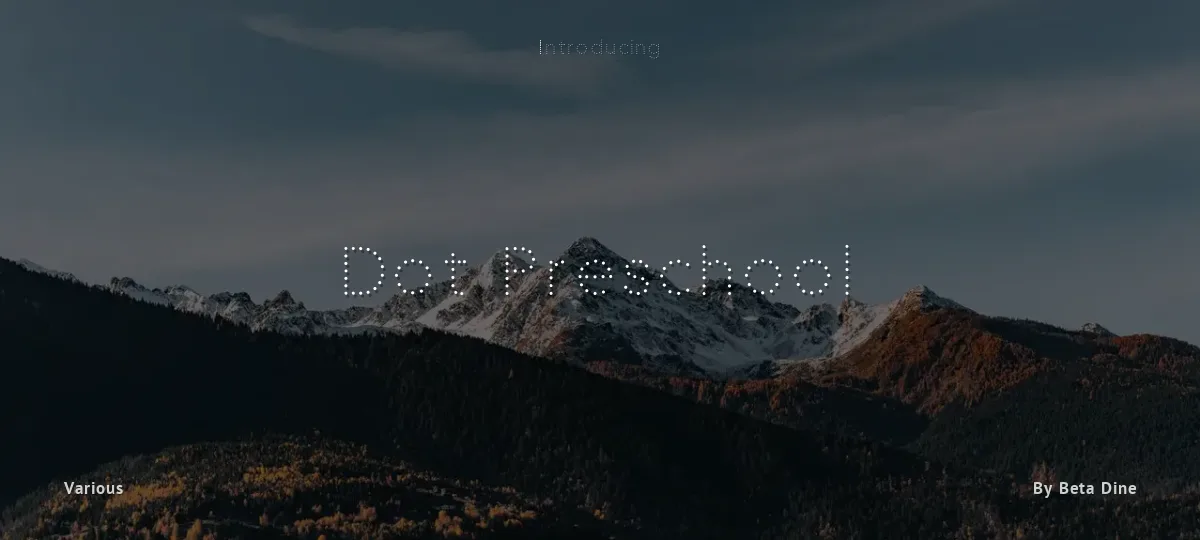Dot Preschool font preview