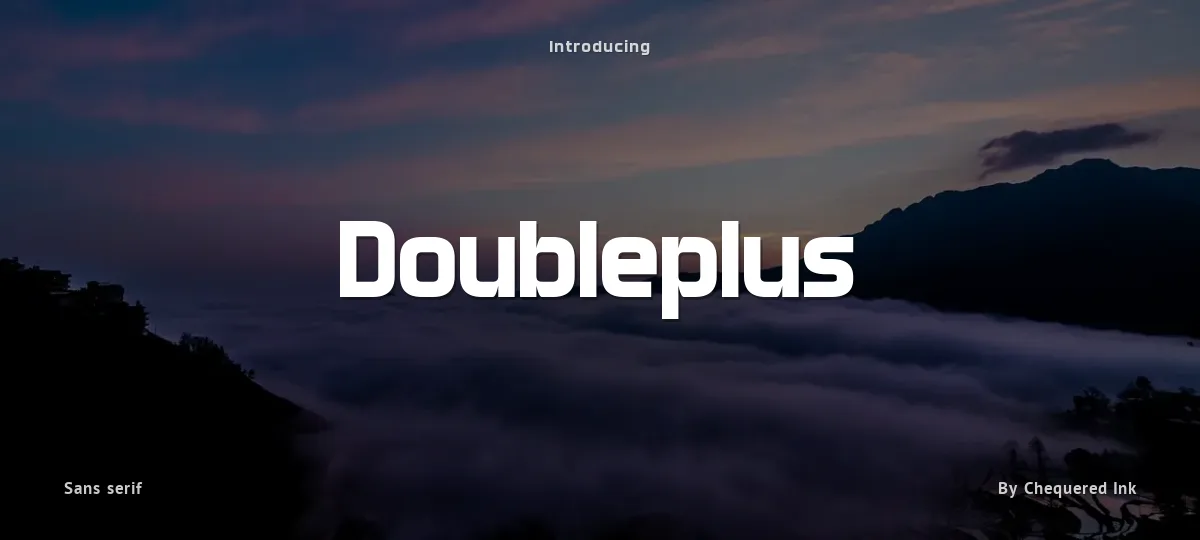 Doubleplus font preview