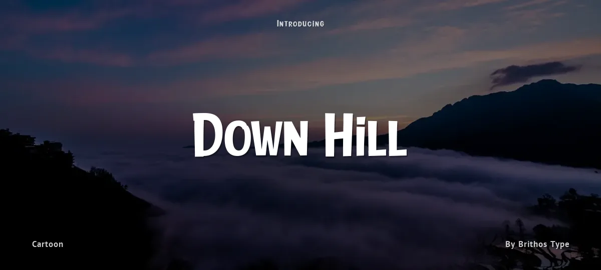 Down Hill font preview