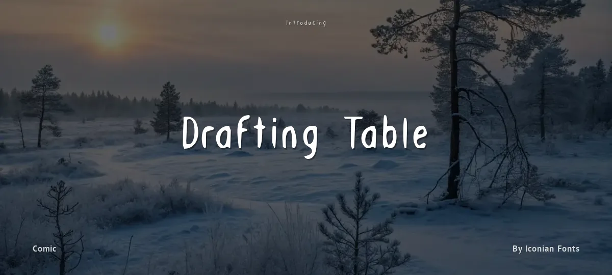 Drafting Table font preview