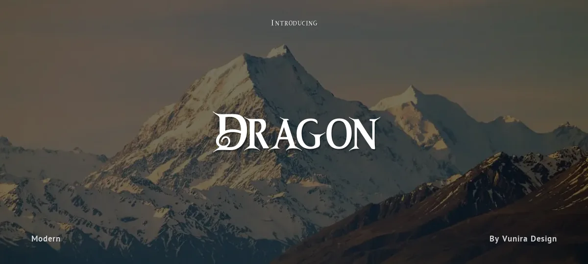 Dragon font preview