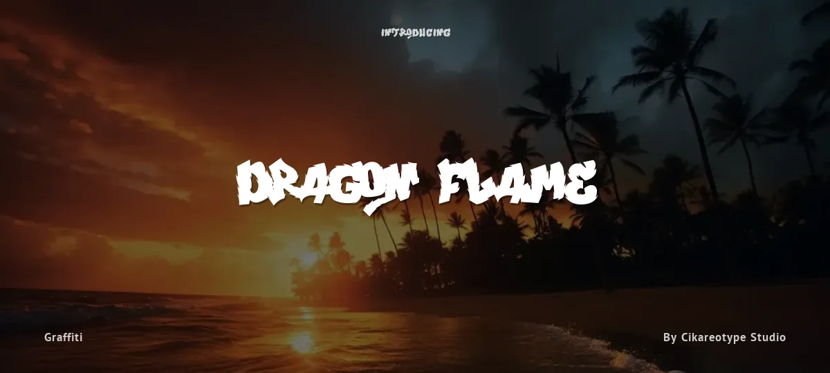 Dragon Flame font preview