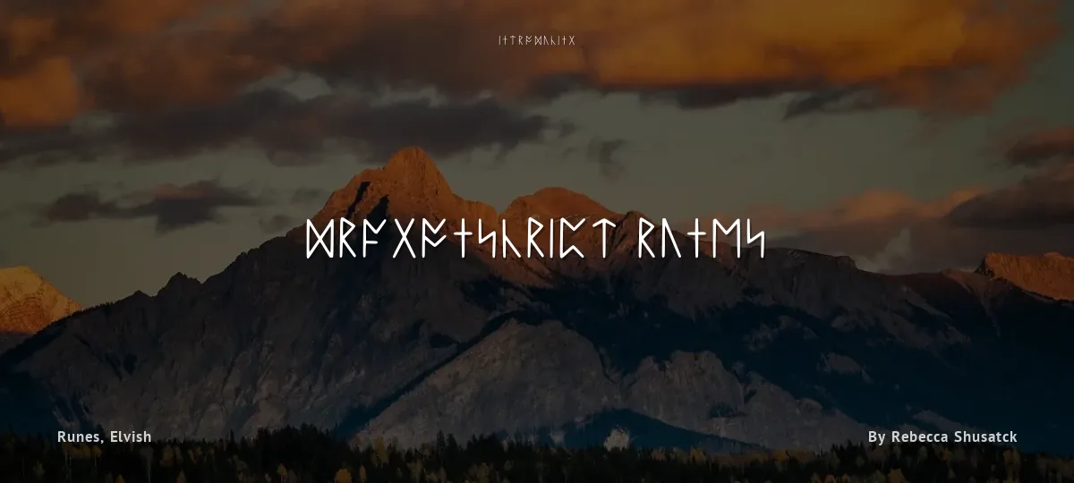 Dragonscript Runes font preview