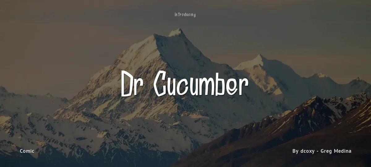 Dr Cucumber font preview