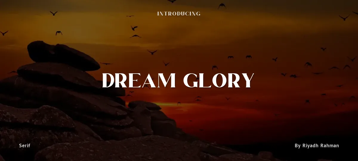 Dream Glory font preview