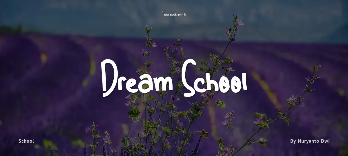 Dream School font preview