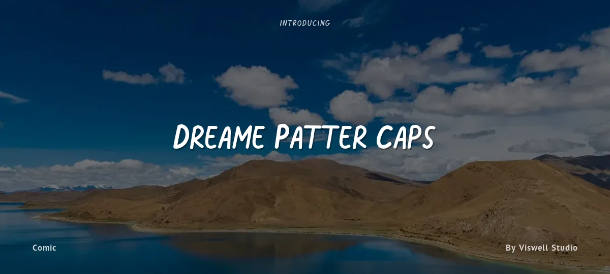 Dreame Patter Caps font preview