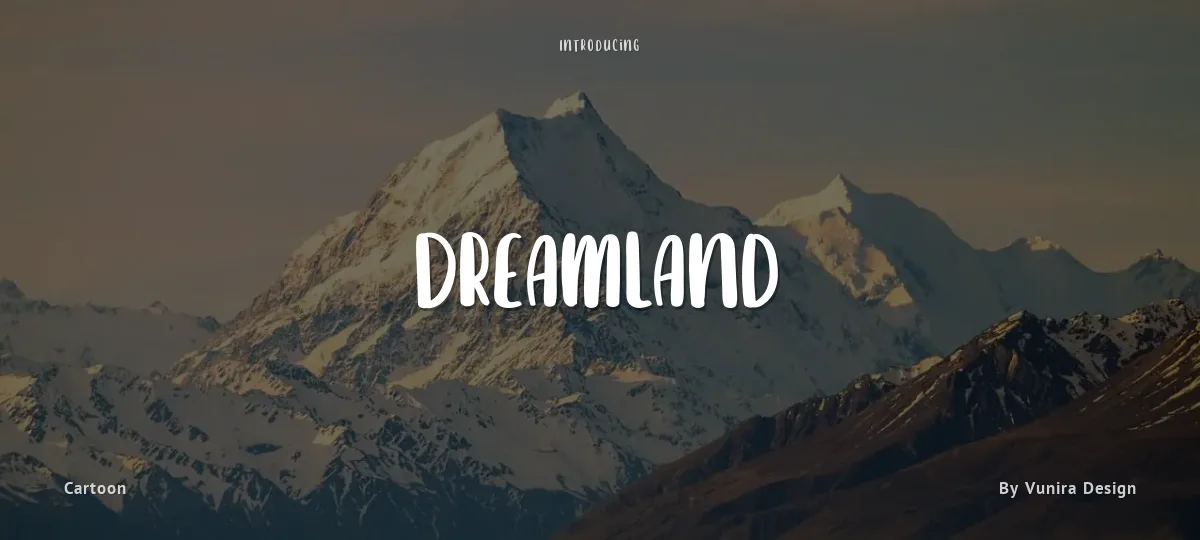 Dreamland font preview