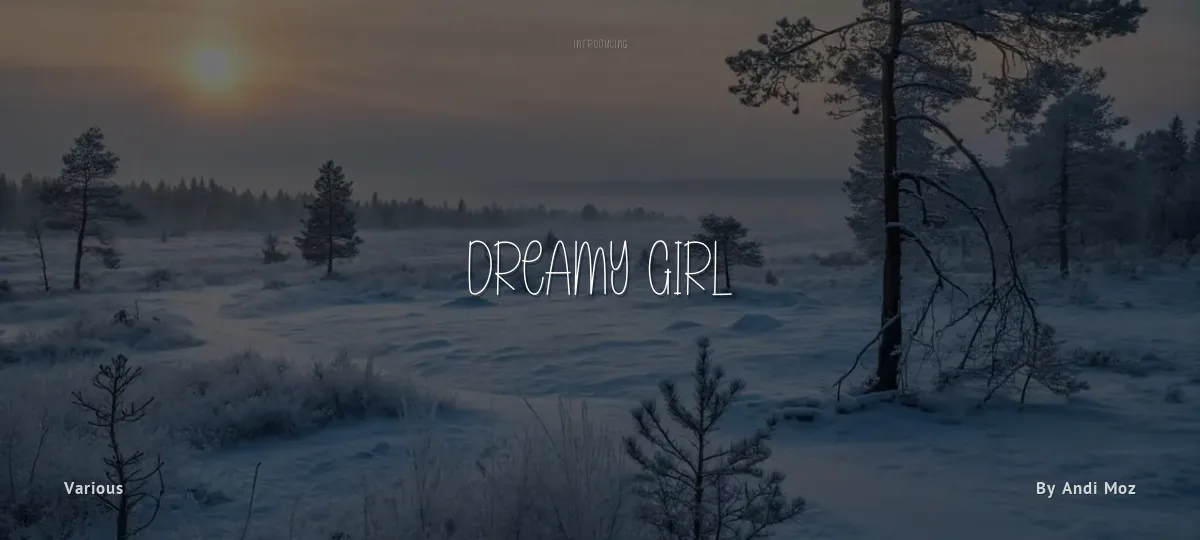 Dreamy Girl font preview