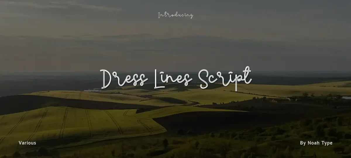 Dress Lines Script font preview