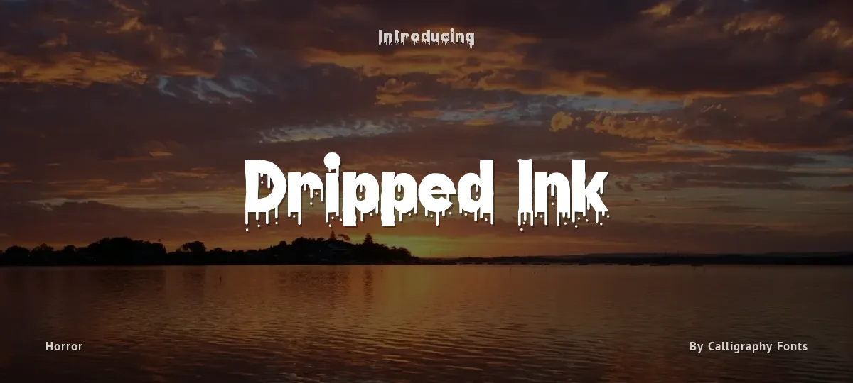 Dripped Ink font preview