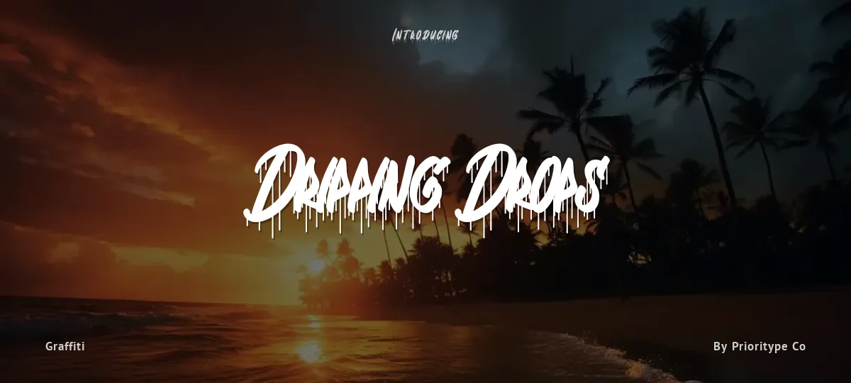 Dripping Drops font preview