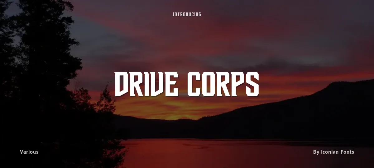 Drive Corps font preview