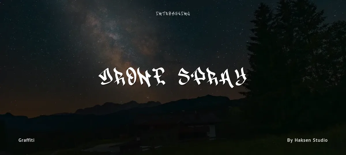 Drone Spray font preview