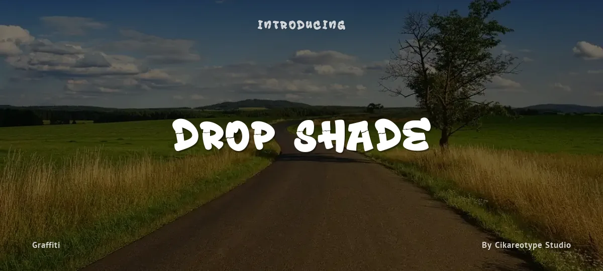 Drop Shade font preview