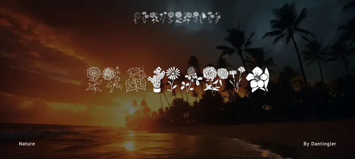 DT Flowers font preview