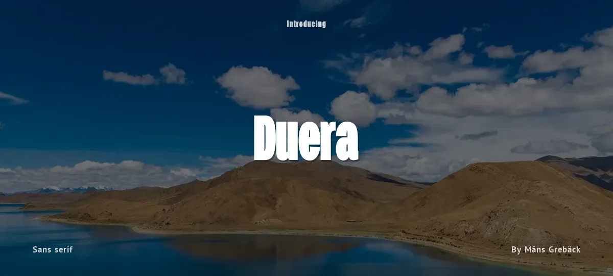 Duera font preview