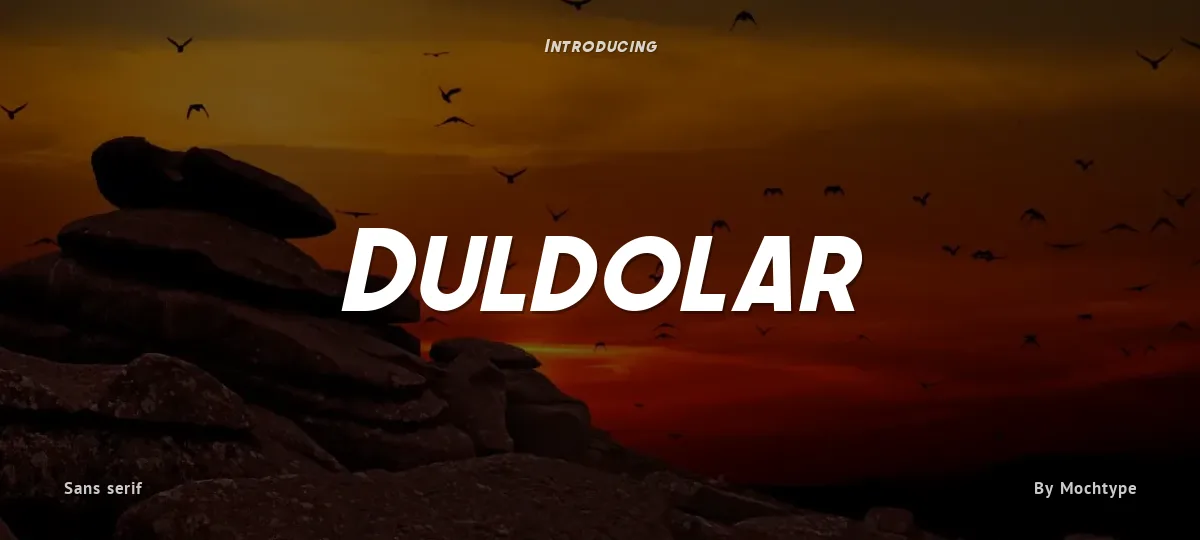 Duldolar font preview