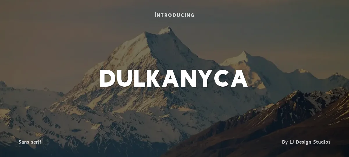 Dulkanyca font preview