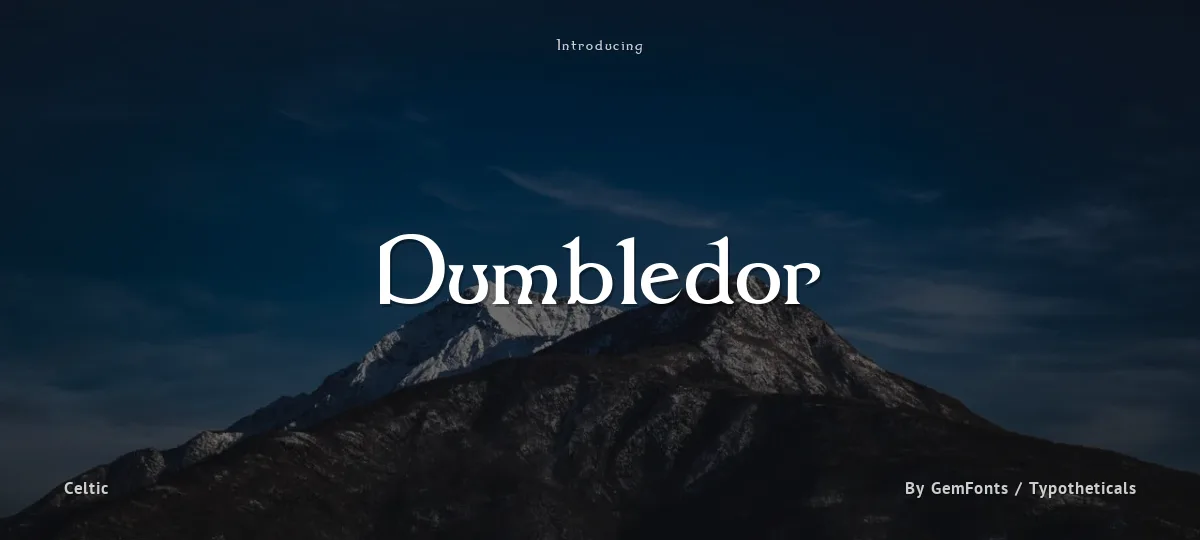 Dumbledor font preview