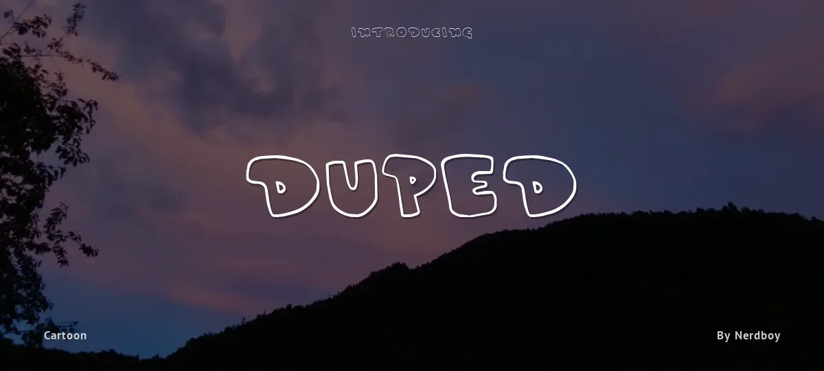 Duped font preview
