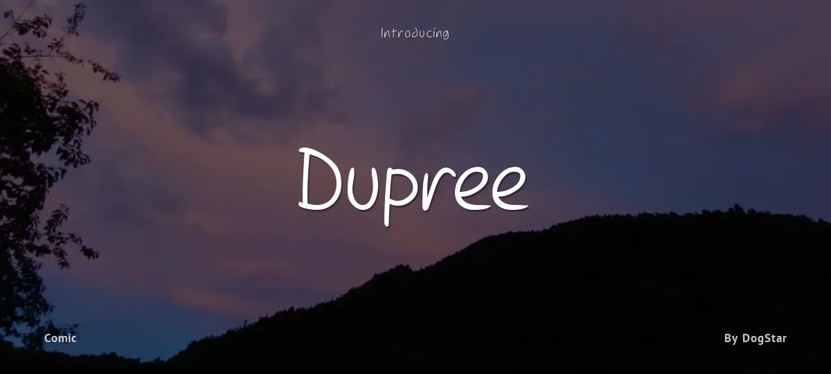 Dupree font preview