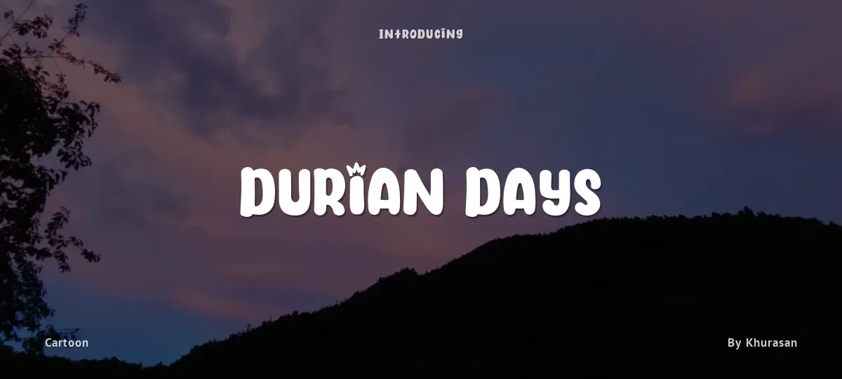Durian Days font preview