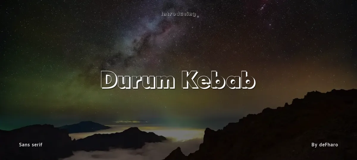 Durum Kebab font preview