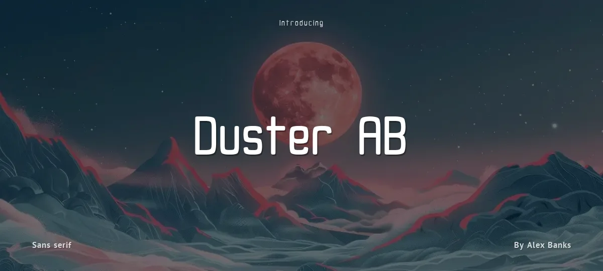 Duster AB font preview