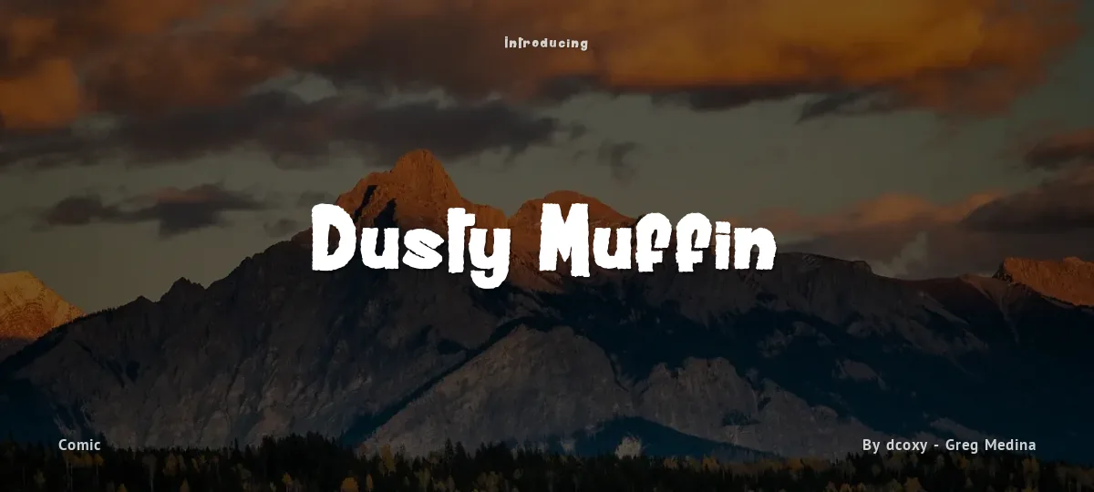 Dusty Muffin font preview