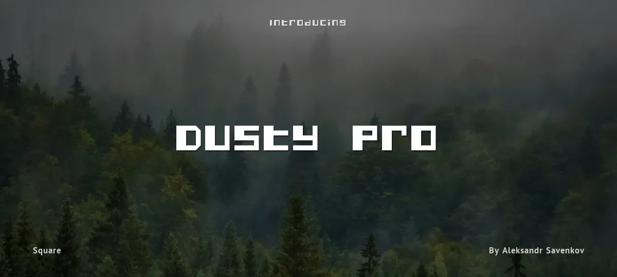 Dusty Pro font preview