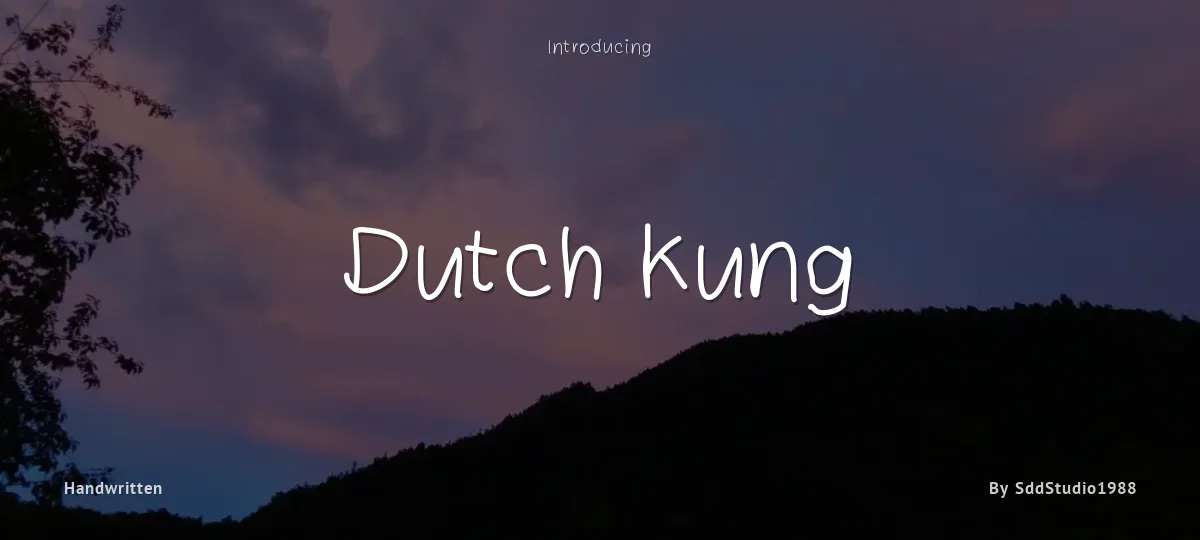 Dutch Kung font preview