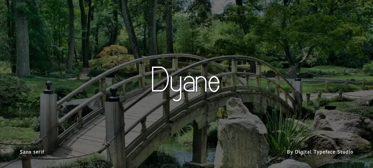 Dyane font preview