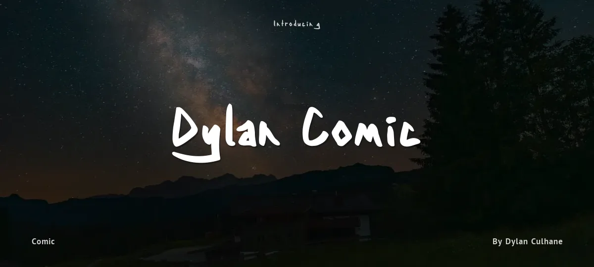 Dylan Comic font preview