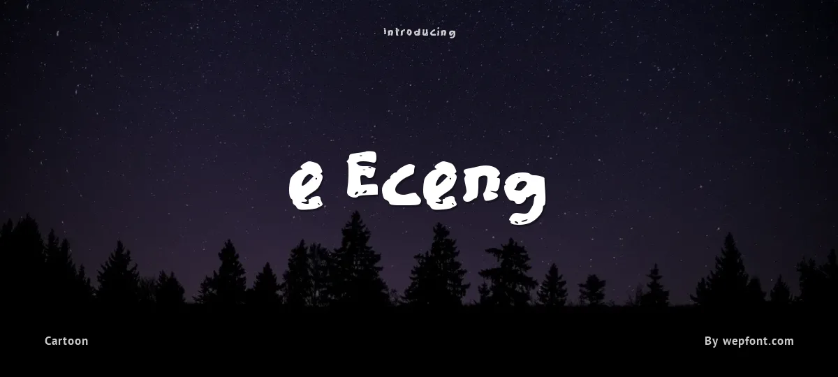 e Eceng font preview