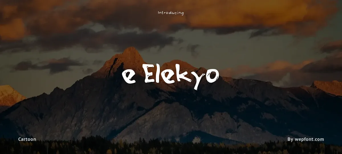 e Elekyo font preview
