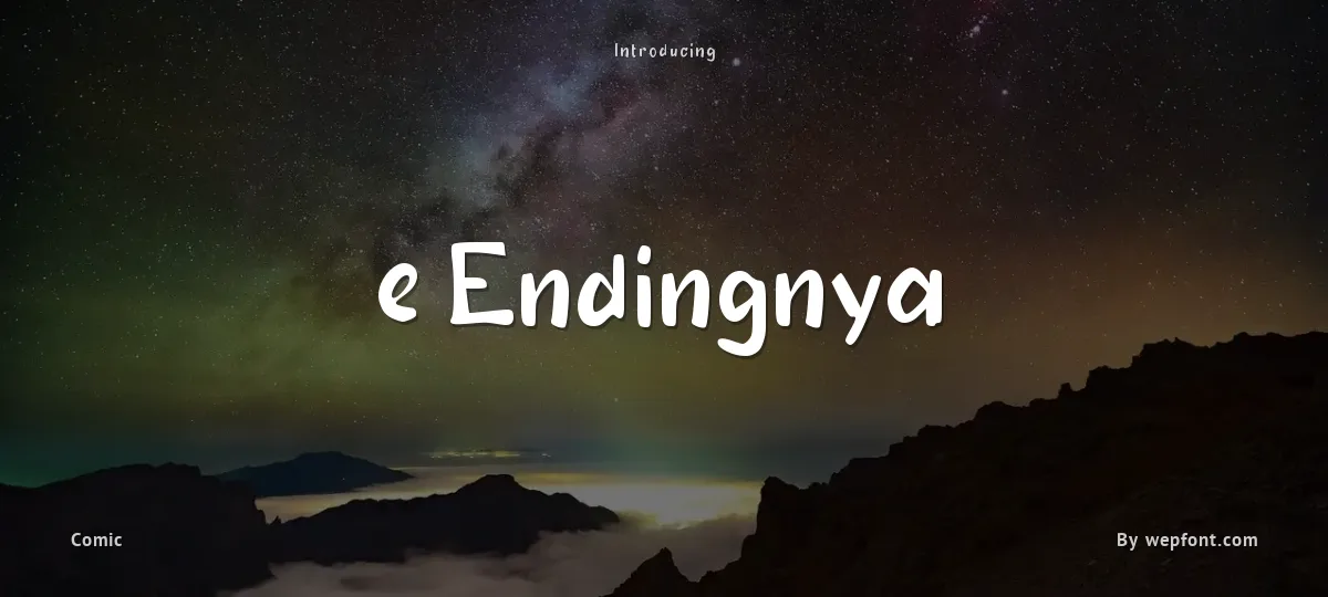 e Endingnya font preview