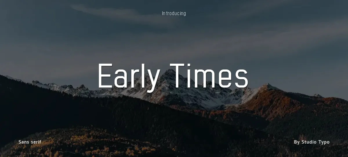 Early Times font preview