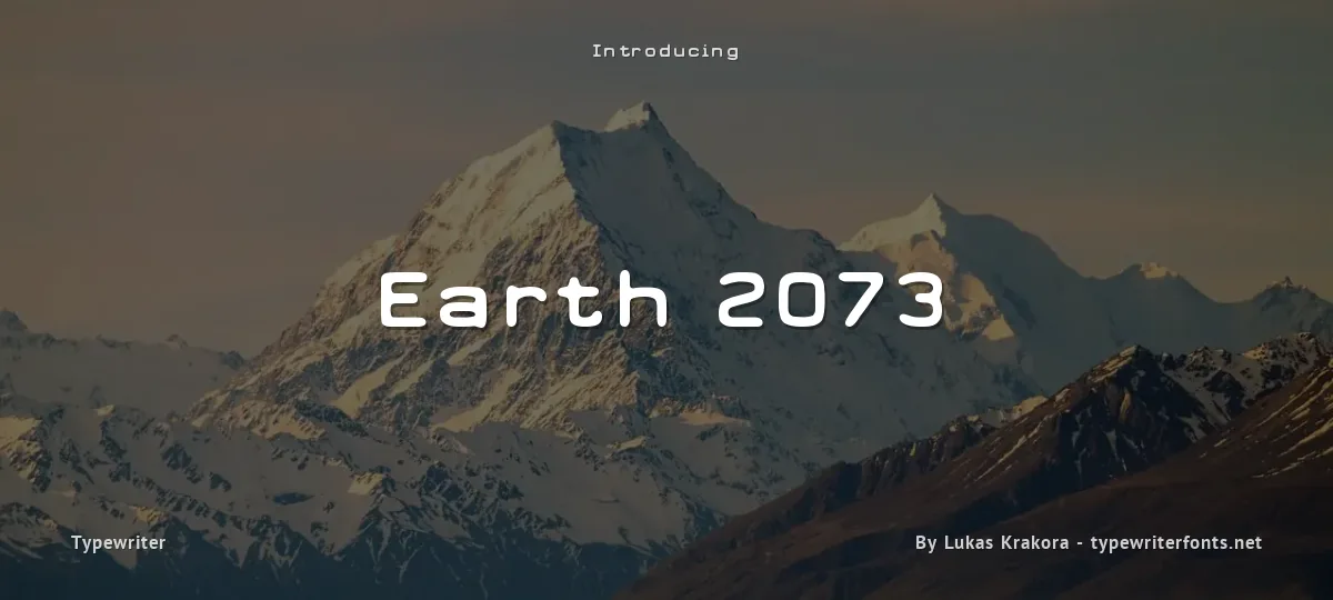 Earth 2073 font preview