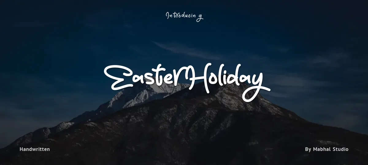 Easter Holiday font preview