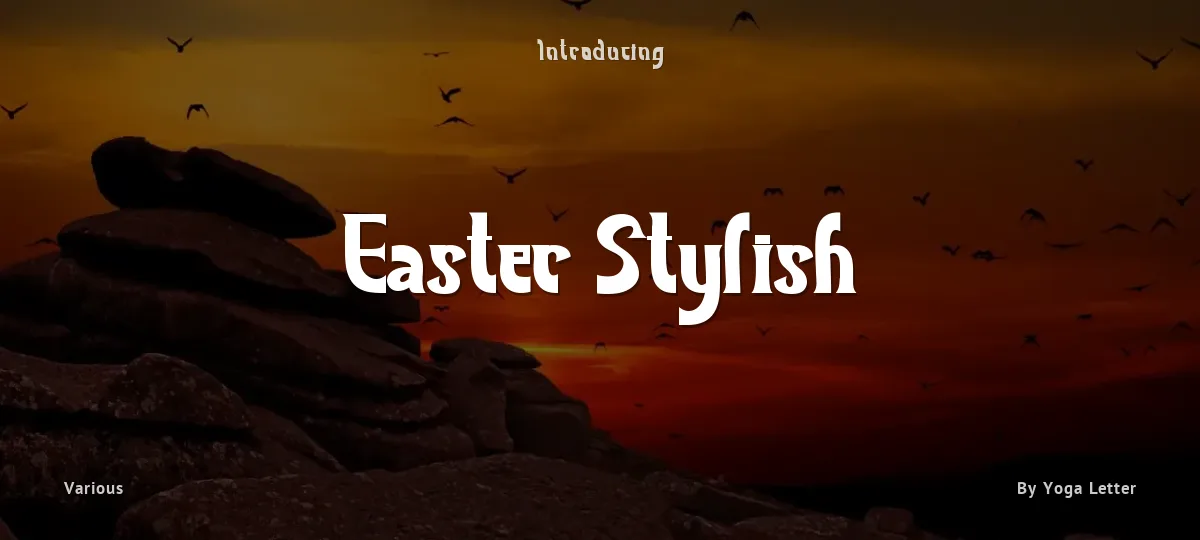 Easter Stylish font preview