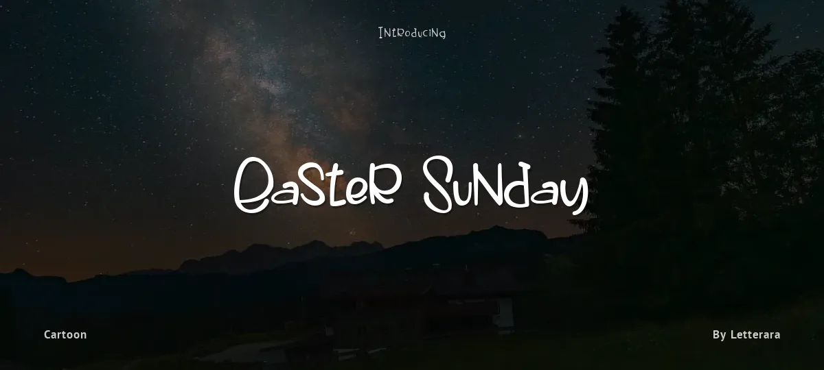 Easter Sunday font preview